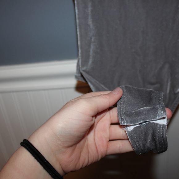Silver Velvet Bodysuit - Picture 2 of 5